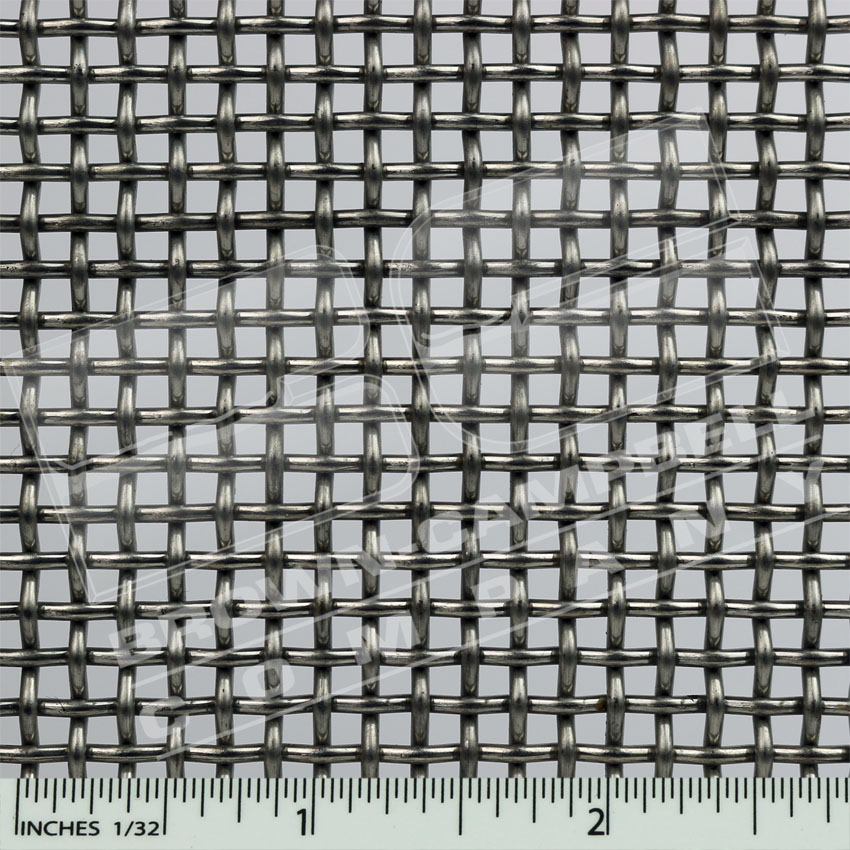WMS6063, 6 MESH .063 Wire Diameter Woven Stainless Steel 304 Sold By  lineal foot